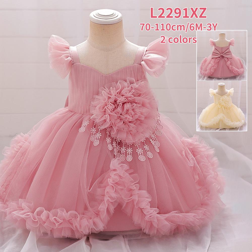 Новое платье принцессы для девочки на один год с рукавами-крылышками для банкета и фестиваля