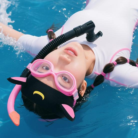 Дайвинг Повязка на голову Неопреновая повязка на голову с кошачьими ушками Регулируемая лента для защиты волос Капюшон для гидрокостюма для снорклинга серфинга