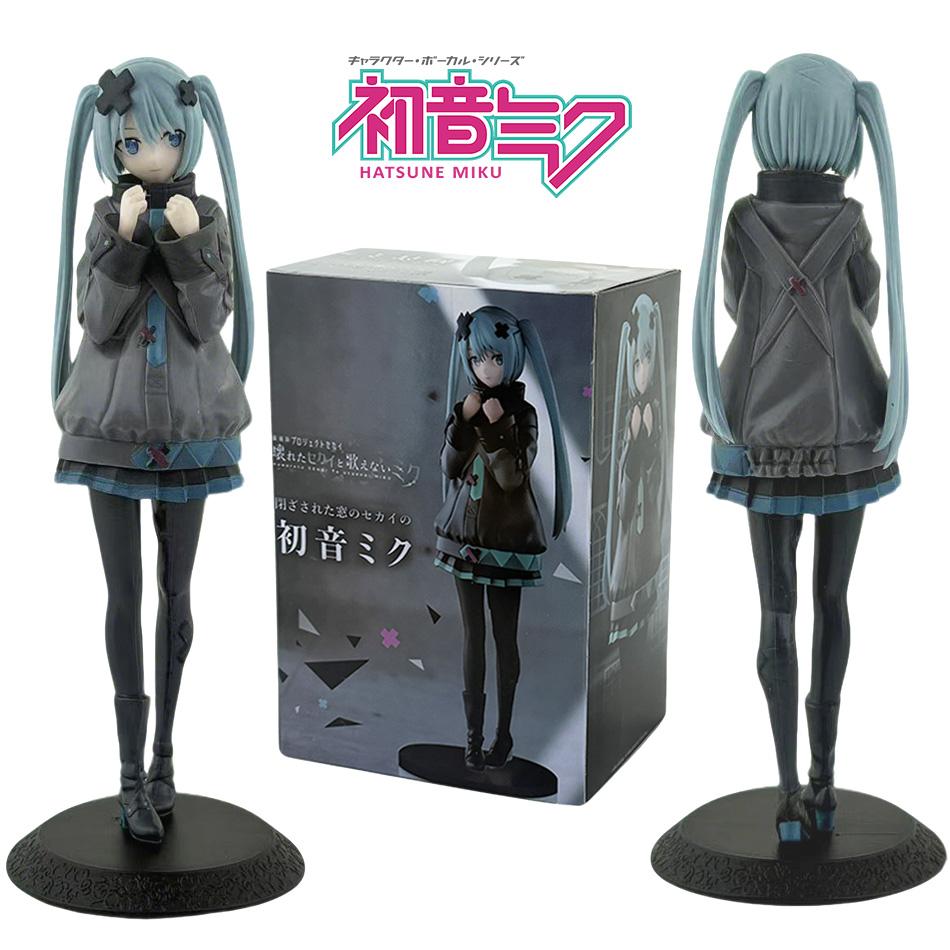 Hatsune Miku New In A World With Closed Windows Collectible Anime Action Kwaii Miku Figures Model Toys Christmas Gifts