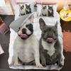 Bulldog Bedding Set Pet Animal Dog Duvet Cover for Kids Adult Bedclothes Covers Comforter Sets Cute Bed Sheets
