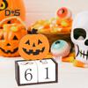 Деревянный календарь обратного отсчета на Хэллоуин, Адвент-календарь на Хэллоуин, тыква ручной работы, замок-призрак, настольное украшение