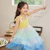 LUSON Чэнь Дачжу Платье принцессы из радужной сетки для девочек