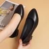 Low-heeled Flight Attendant Work Shoes, Women's Black Leather Shoes, Thick Heels, Long-standing Work Is Not Tired, Soft Soles Are Comfortable, Career