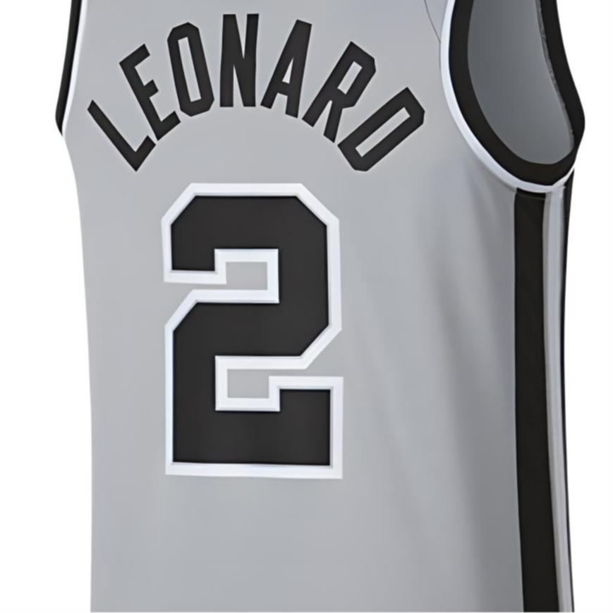 Nike Баскетбольная майка Kawhi Leonard Statement Graphic Loose Breathable для мужчин, серая 877224-007