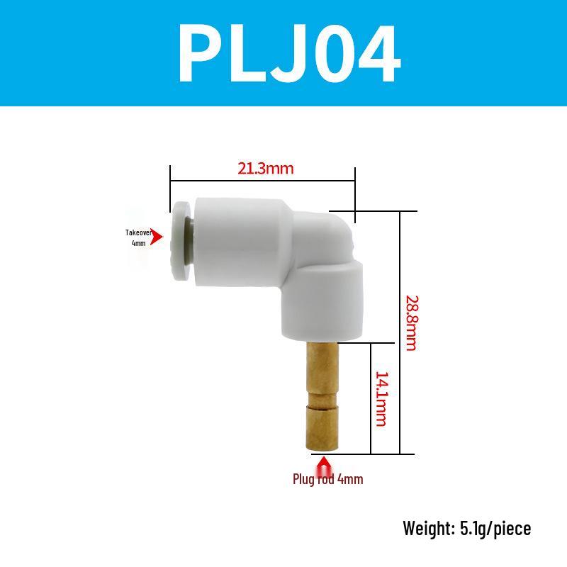 Elbow Pipe Plug Reducer Bush PGJ6-4 8-6 12-6 16-10 Blue-Black-White Male-Female
