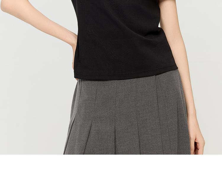 Fashionable and simple round neck letter printed short sleeved T-shirt