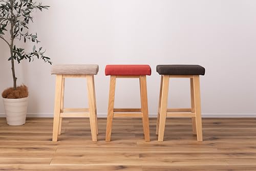 AZUMAYA Bambi High Stool, Brown, CL-789CBR