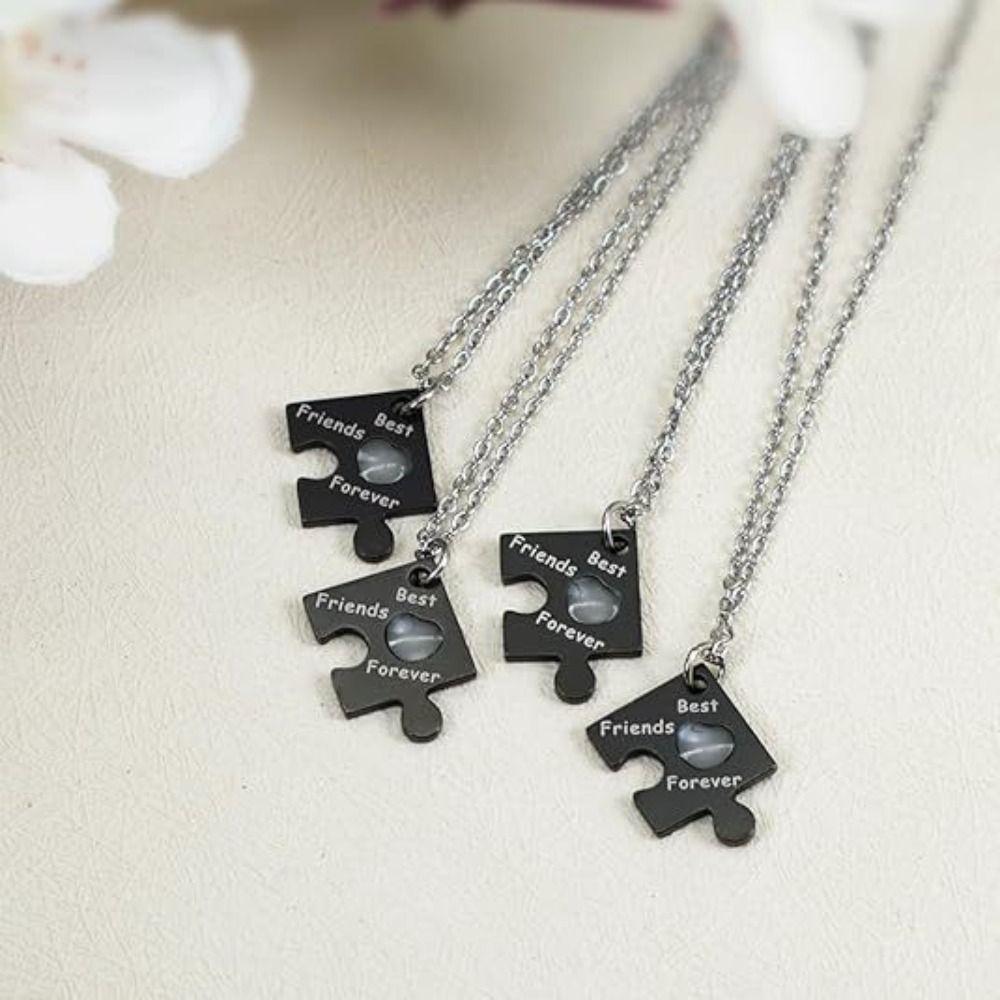 4 шт. Ожерелье-чокер в стиле пэчворк «Сестра», Светящееся ожерелье «Друзья навсегда», Ювелирные аксессуары