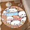 Bobo Dudu Dreams Moon Night Round Rug for Livingroom,Bedroom, Palyroom, Chair Rug, Area rug, Circle Carpet, Large Size Fan Christmas gift