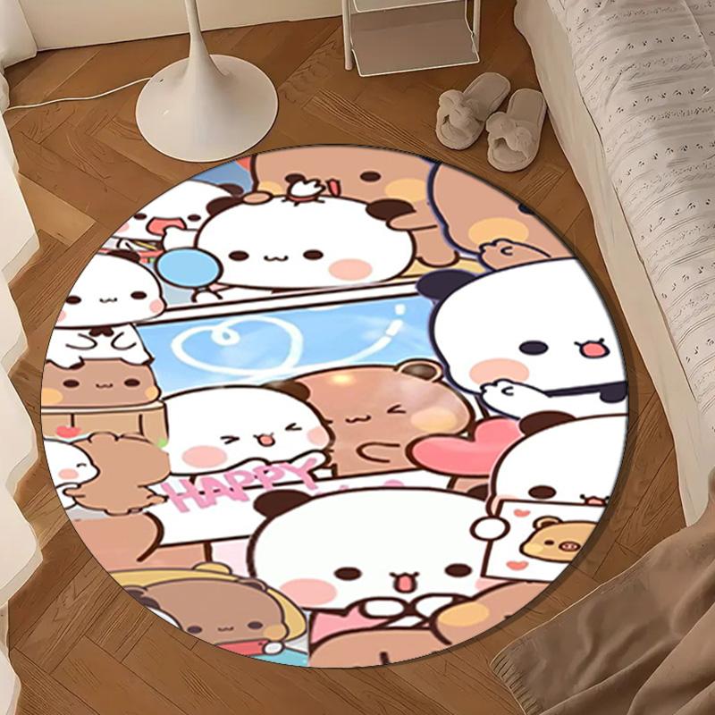 Bobo Dudu Dreams Moon Night Round Rug for Livingroom,Bedroom, Palyroom, Chair Rug, Area rug, Circle Carpet, Large Size Fan Christmas gift