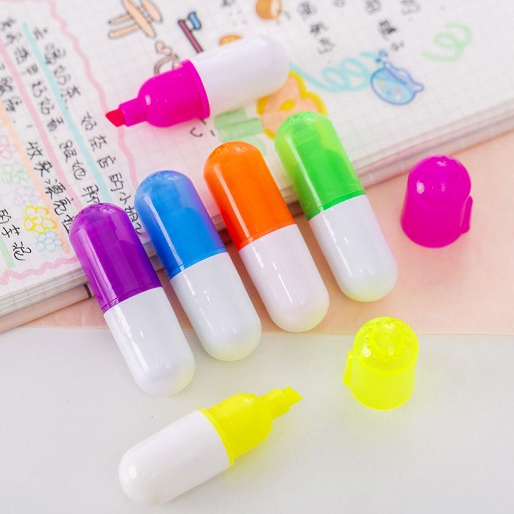 Creative Highlighters Mini Student Stationery New Fluorescent Pen Student