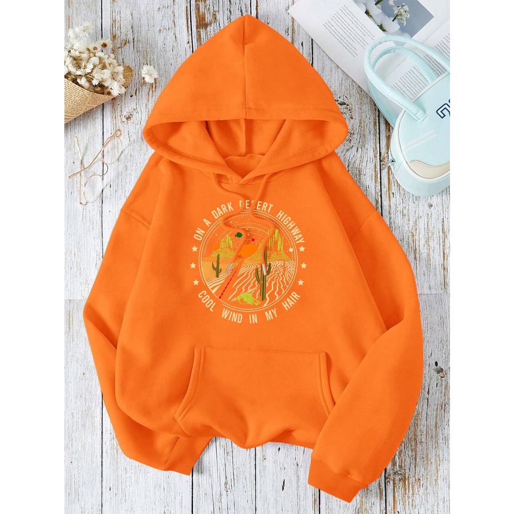 On A Dark Desert High Way Cool Wind In My Hair Men Women Hoody Fleece Sweatshirt Clothes Oversized Couple Clothes