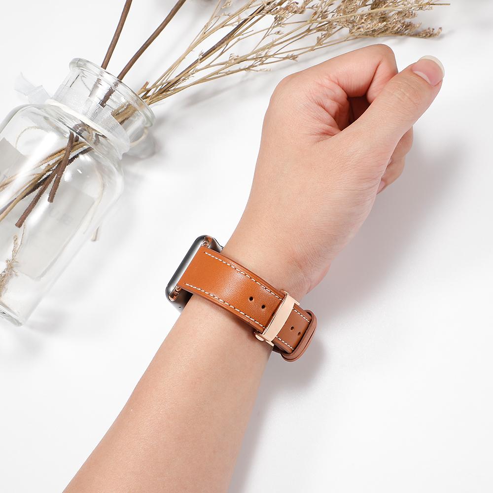 Кожаный ремешок для Apple Watch band 45мм 41мм 44мм 40мм 42мм 46мм ultra2 3 49мм браслет correa band iWatch series 8 7 SE 9 10 11