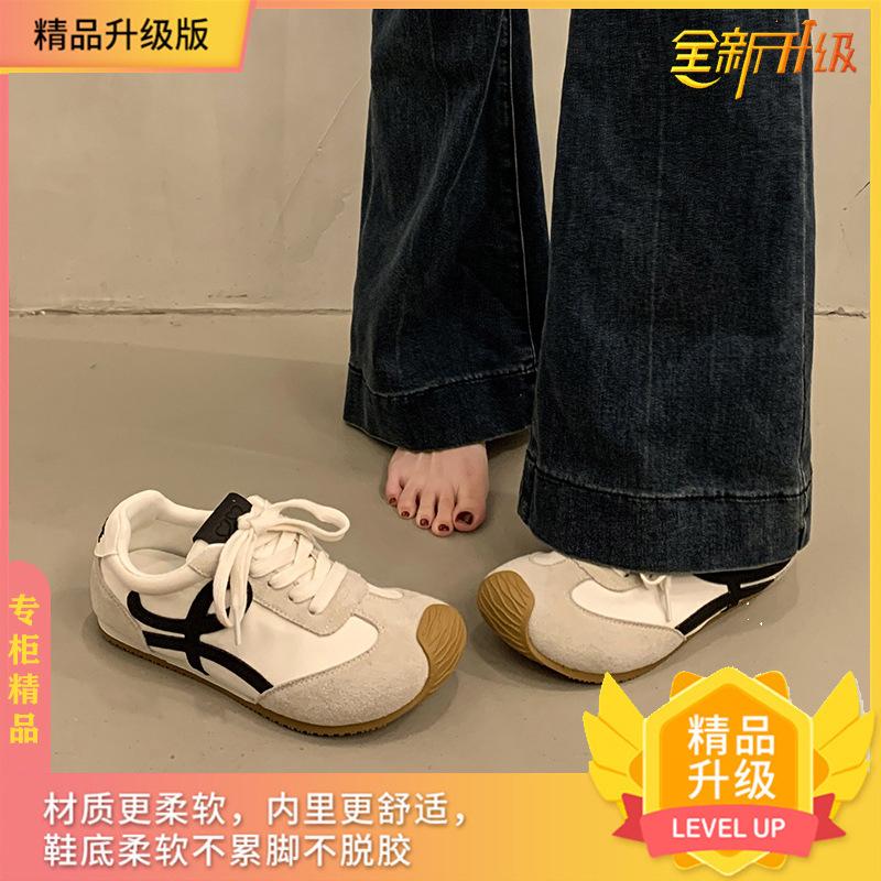 Красные немецкие кроссовки для женщин 2025 года, новая весна, ретро, симпатичные, с мягкой подошвой, для спорта и отдыха, универсальные, для сноуборда Forrest Gump