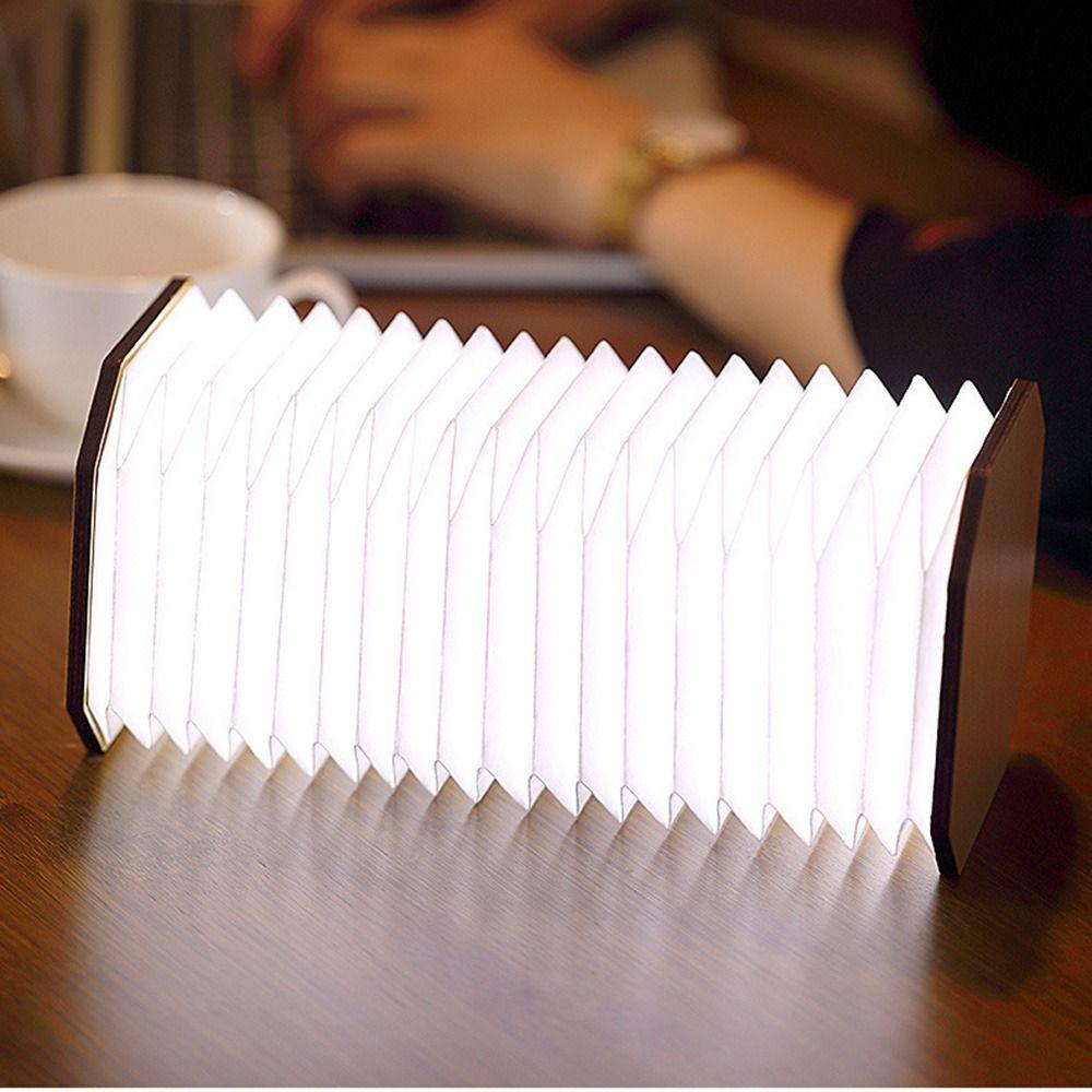 with Detachable Hand Strip Wooden Flip Night Light 2 Colors Lights Led Table Lamp  Birthday Gift