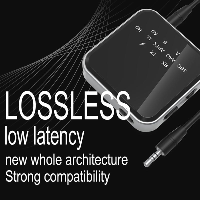 AptX-Adaptive/LL/HD Bluetooth аудио передатчик приемник 3,5 мм AUX низкая задержка без потерь музыки беспроводной адаптер для автомобиля ТВ ПК