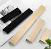 Hidden Furniture Handles Matte Black Gold Silver Kitchen Cabinet Pull Wardrobe Pull Not Punched Handles for Cabinets and Drawers