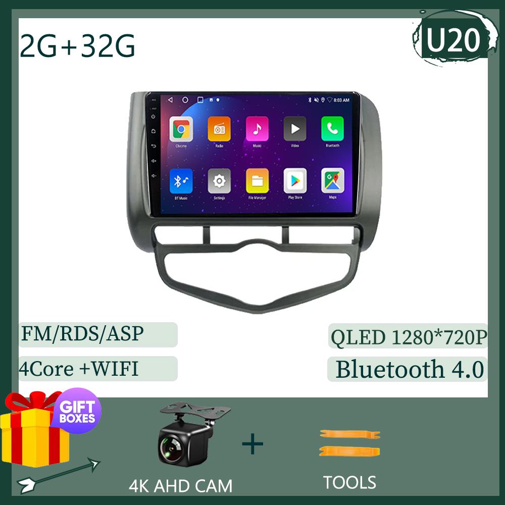 Автомагнитола Android 14 Для HONDA JAZZ City 2002-2007 Carplay Auto Стерео 7862 Радио Видео Сенсорный QLED BT WIFI DSP IPS DVD