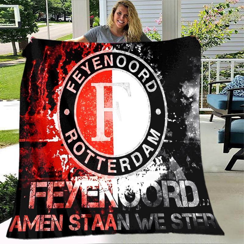 1pc Blanket - Feyenoord Rotterdam logo Print Design, Lightweight Blanket for Sofa, Bed- Soft &Warm, Gift for All Seasons