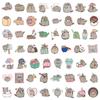 110 Pcs Anime Fat Cat Pusheen Cartoon Stickers for Suitcases, Water Bottles, and Scooters
