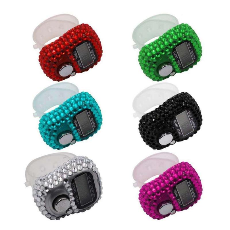 Knit Counter Lcd Electronic Digital Knitting Crochet Stitch Marker Row Finger Counter For Sewing Knitting HD