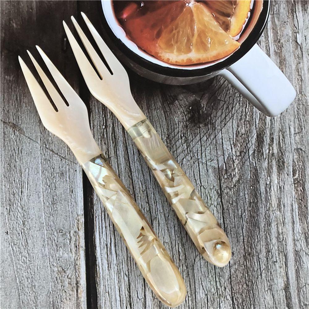 Kitchen Tool Condiment Conch Scoop Natural Caviar Ice Cream Dessert Spoon Teaspoon Fork Shell Spoon