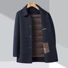 Men's Mid-length Cashmere Coat with Wool & Duck Down Liner
