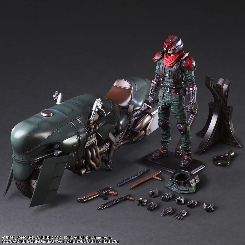 Final Fantasy VII Remake PLAY ARTS Kai Advanced Motorcycle Guard Motorcycle Set PVC Painted Movable Figure &