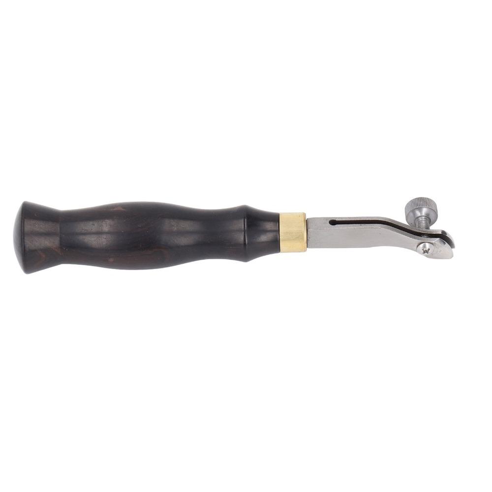 Wooden Handle Leather Edge Creaser Stainless Steel Leather Groover Tool For Leathercraft