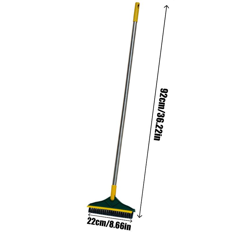 Щетка для мытья плитки со скребком, с отжимом, регулируемая в 3 секциях, щетка для ванной с длинной ручкой, V-образная щетина