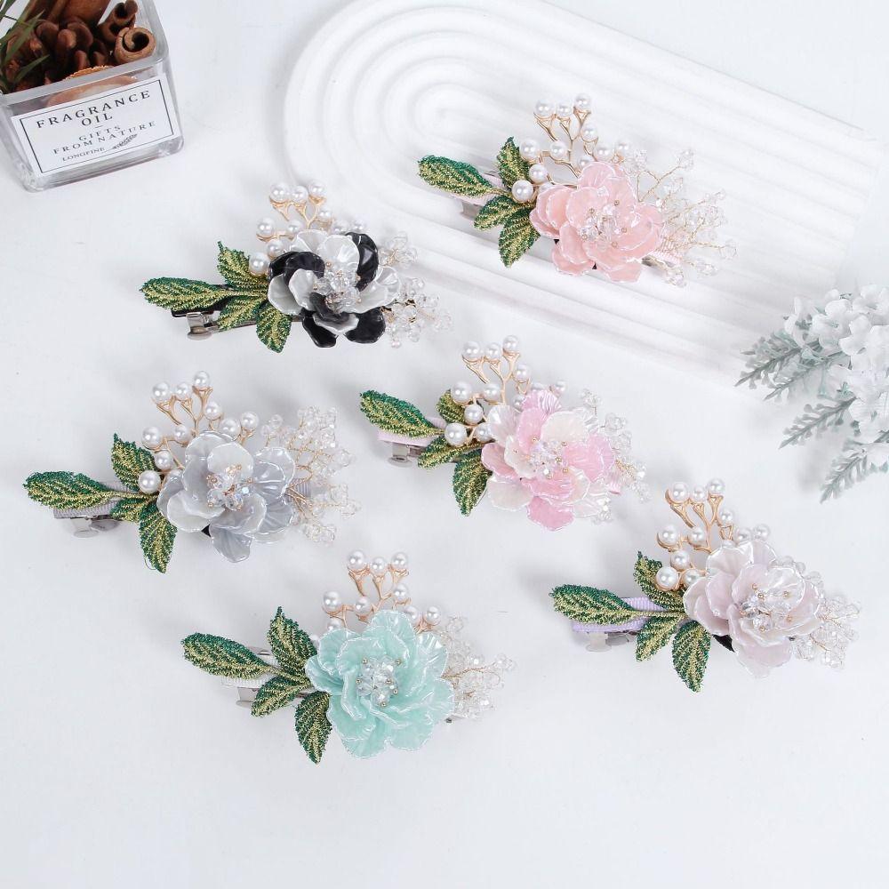 Сетка-чехол для шпилек, Снуд с цветком, Зажим-пружина, Корейский стиль, Кружевная сетка для волос, Подарок на День матери