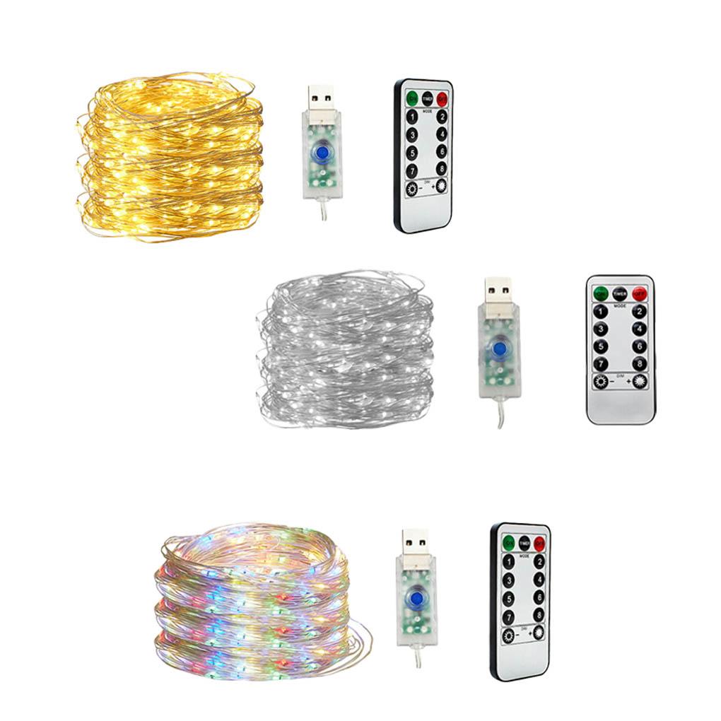 5m 50 Led Remote Control USB Waterproof Bedroom Indoor Outdoor Wedding Dorm Decoration Copper Wire Light