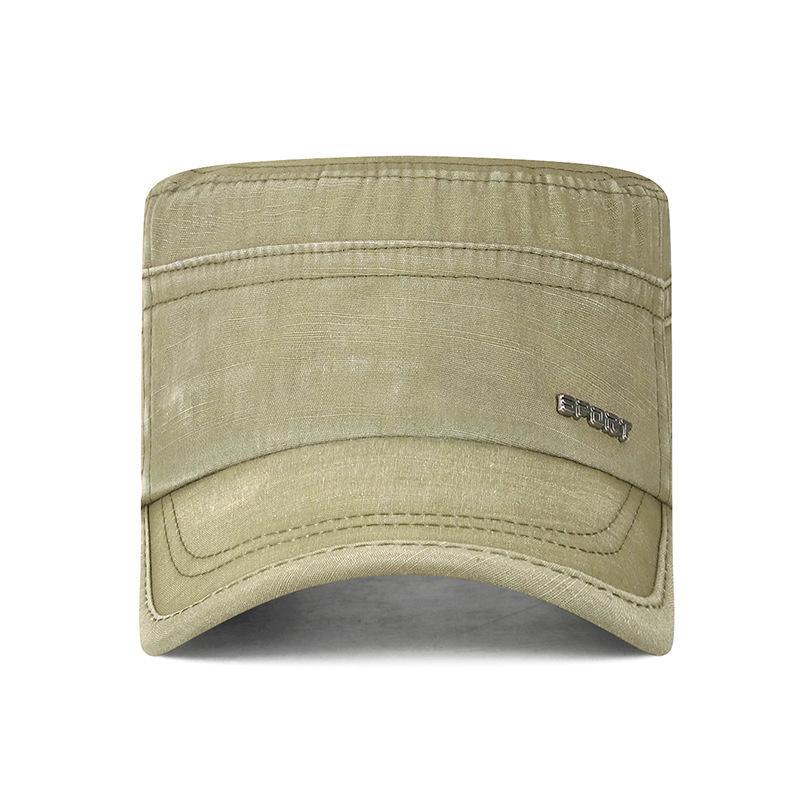 Vintage Washed Flat Top Cap Breathable Sun Shade Casual Hat