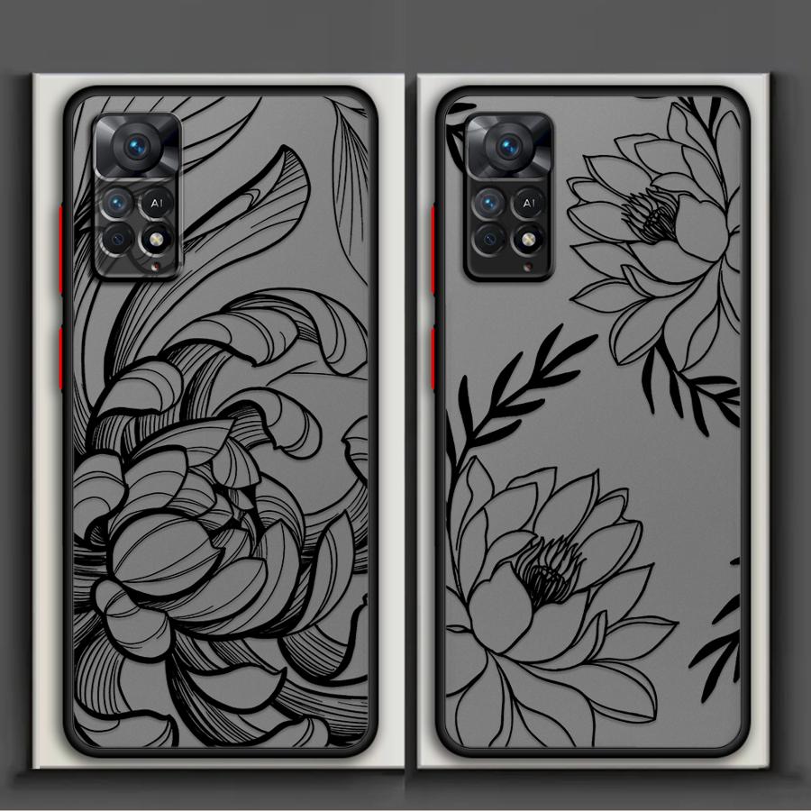 Чехол для Xiaomi Redmi Note 14 A4 13C 11 14C 13 Pro Plus 9S 10 12 Funda Задняя крышка телефона Креативное искусство Цветок