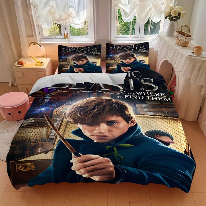 3pcs Fantastic Beasts Cover Set,Soft Comfortable Duvet Cover,Guest Room (1*Duvet Cover + 2*Pillowcases, Without Core) yy251024051