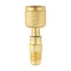 A2L R-32 R-454B Refrigerant HVAC Adapter,1/4" Left-Hand Female To 1/4" Right-Hand Male Flare Fittings,Straight AC Vacuum Coupler