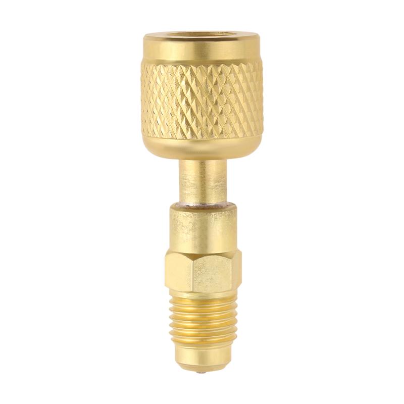 A2L R-32 R-454B Refrigerant HVAC Adapter,1/4" Left-Hand Female To 1/4" Right-Hand Male Flare Fittings,Straight AC Vacuum Coupler
