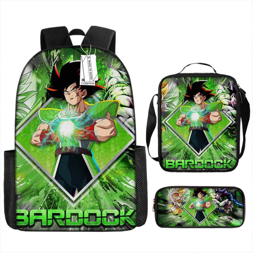 Рюкзак Dragon Ball Рюкзак в стиле кросс-бордер Ретро школьный рюкзак Мультяшный набор из трех предметов Dragon Ball