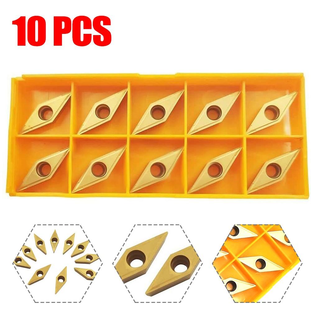 10 шт. VCMT331 Golden VCMT160404 Сменные токарные резцы с твердосплавными пластинами