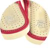 Women's leather slippers, red house slippers 35