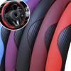 37-38.5cm Car Steering Wheel Cover Breathable Anti Slip PU Leather Steering Covers Suitable Auto Decoration Carbon Fiber