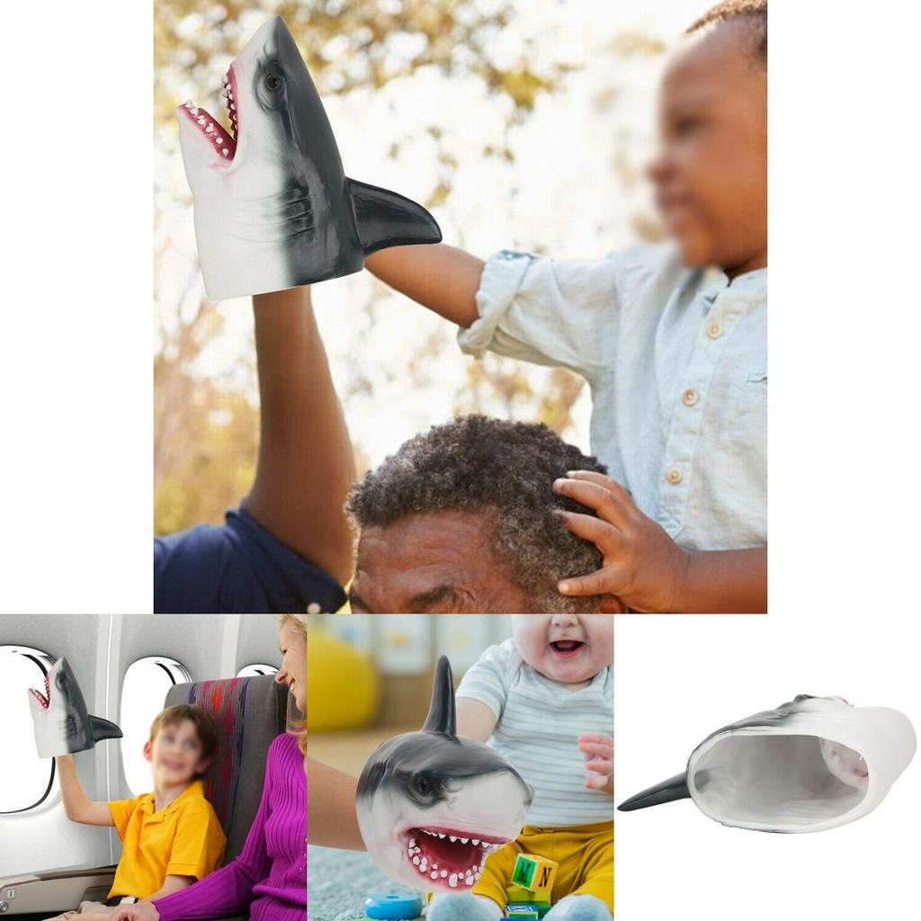 Soft And Flexible Shark Head Hand Puppet Ideal For Creative Play And Gifts