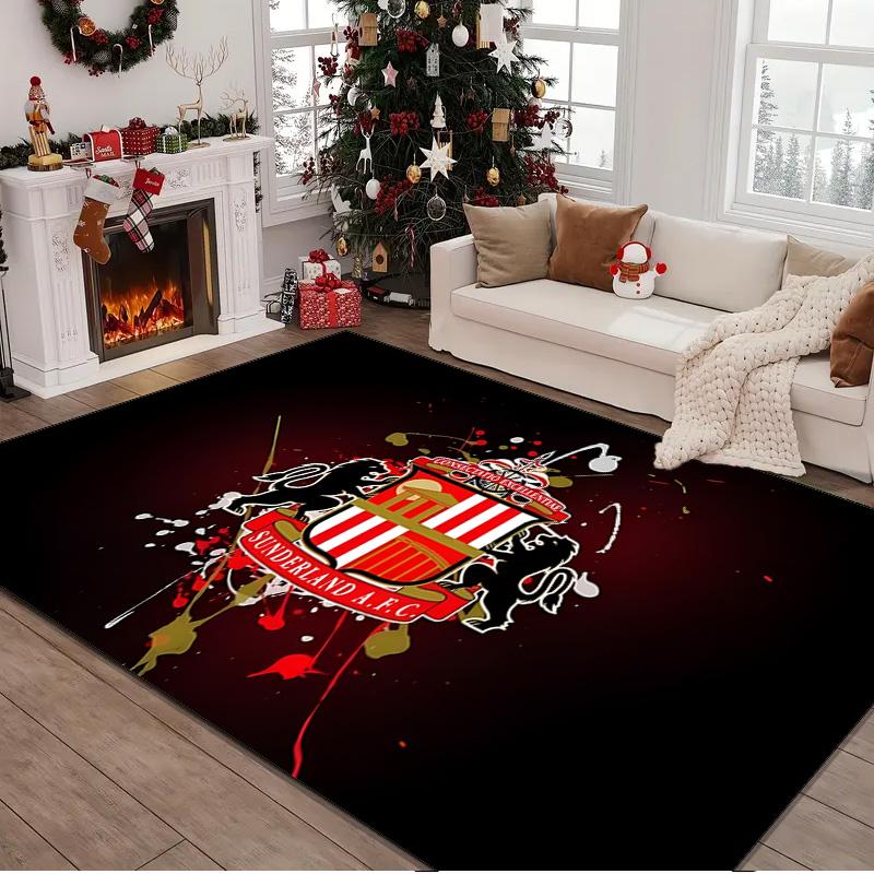 1PC rug Sunderland football Carpet, Chair Rug,Area Rug for Office Bedroom living rooms bedroom, Doormat decor Christmas fan gifts