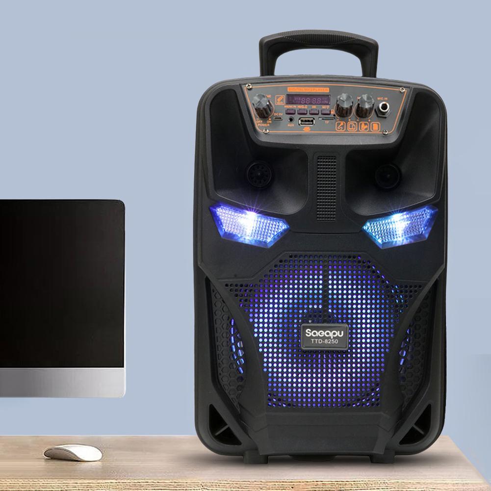 Bluetooth-совместимый динамик Стереосистема Динамик с пультом дистанционного управления и микрофоном Сабвуфер Поддержка FM-радио для улицы