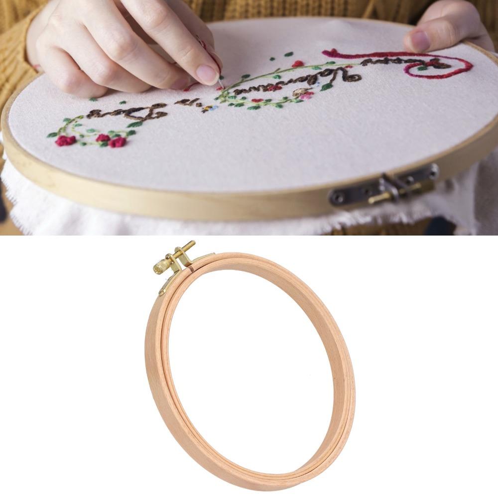 2pcs Round Shape Cross Stitch Hoop 6 Inch Embroidery Frame Durable Embroidery Hoop For Art Craft
