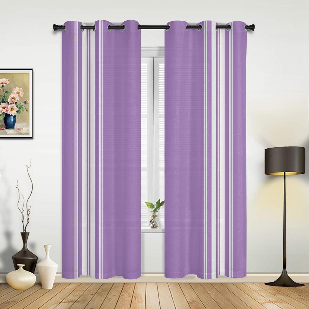 Orange Stripe Farmhouse Curtains For Bedroom Living Room Drapes Kitchen Children'S Room Window Curtain Modern Home Decor