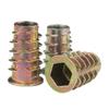 10pcs/lot Zinc Alloy Hexagonal Trapezoid Nuts M4 M5 M6 M8 M10 Wood Insert Inner Thread  Durable