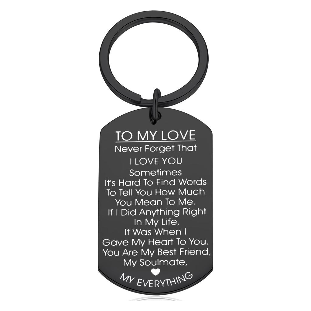 Husband Wife Anniversary Lover Gifts Boyfriend Keychain TO MY LOVE Valentines Day Key Ring