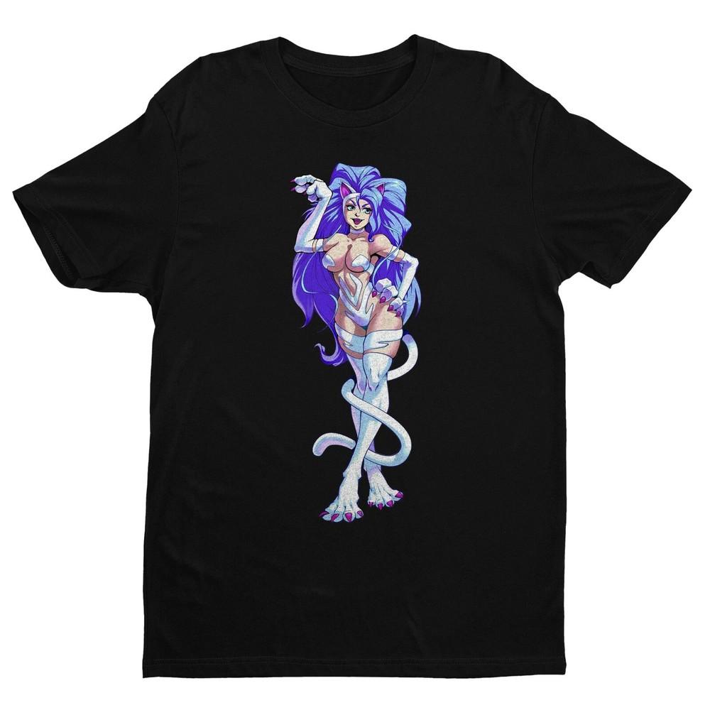 Комикс Фелиция Даркстолкерс Вампир Премиум Унисекс Футболка Эксклюзивный Дизайн