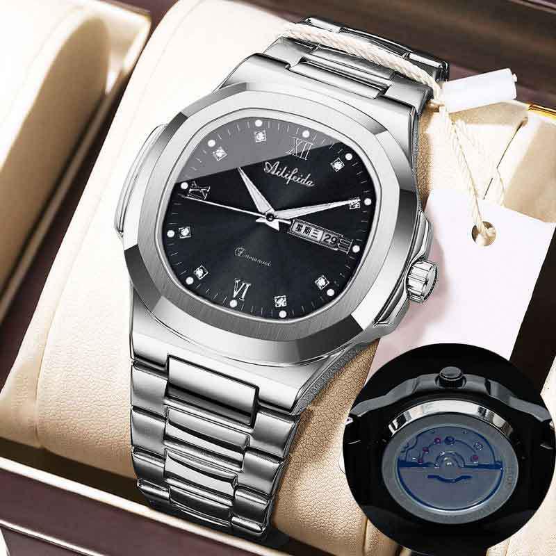 Мужские кварцевые часы Elifida Nautilus с застежкой-бабочкой